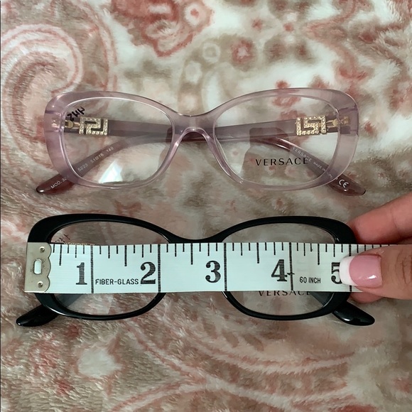 Versace round clear pink round cateye frames - Picture 6 of 7